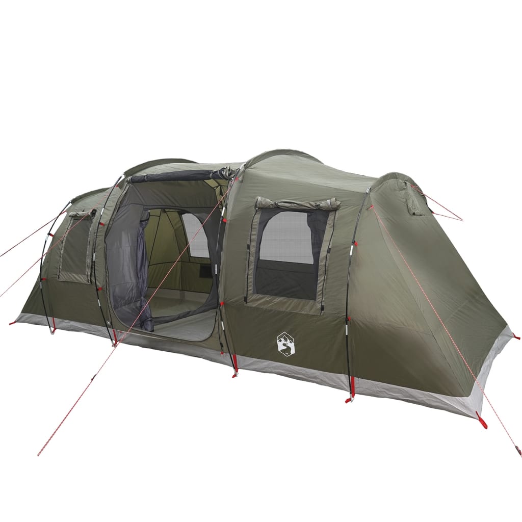 Camping Tent Tunnel 4-Person Olive Green Waterproof