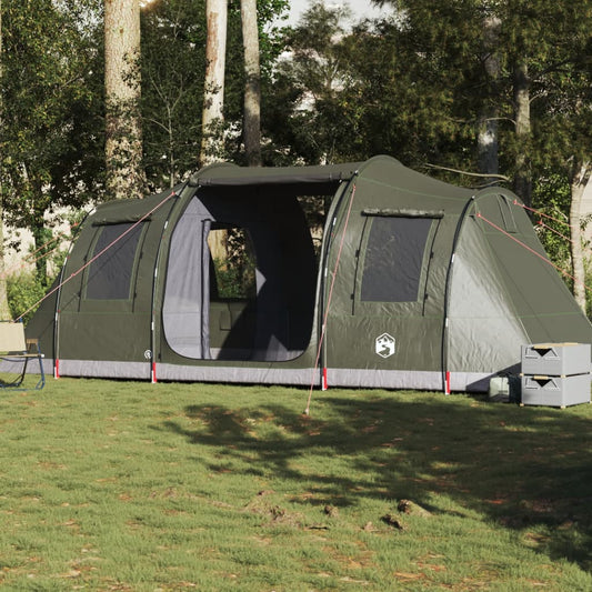 Camping Tent Tunnel 4-Person Olive Green Waterproof