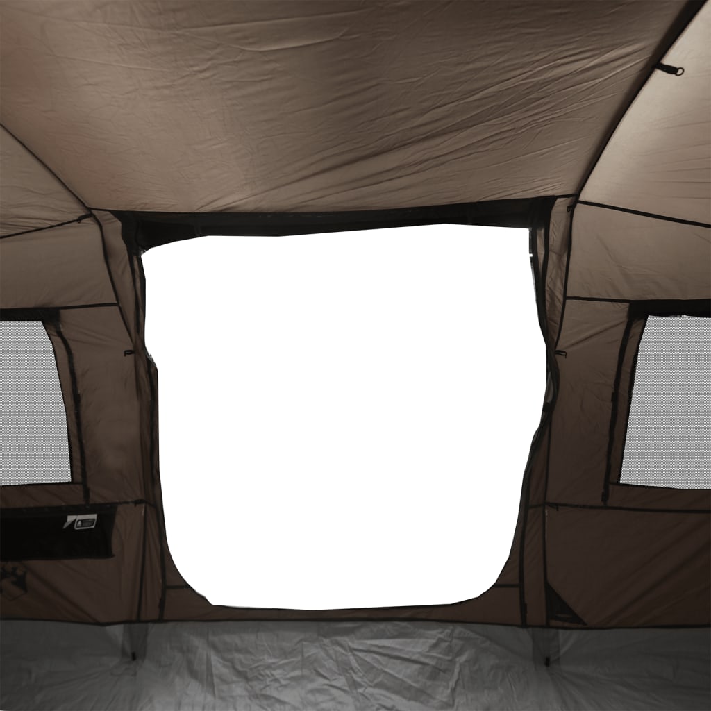 Camping Tent Tunnel 4-Person Brown Waterproof