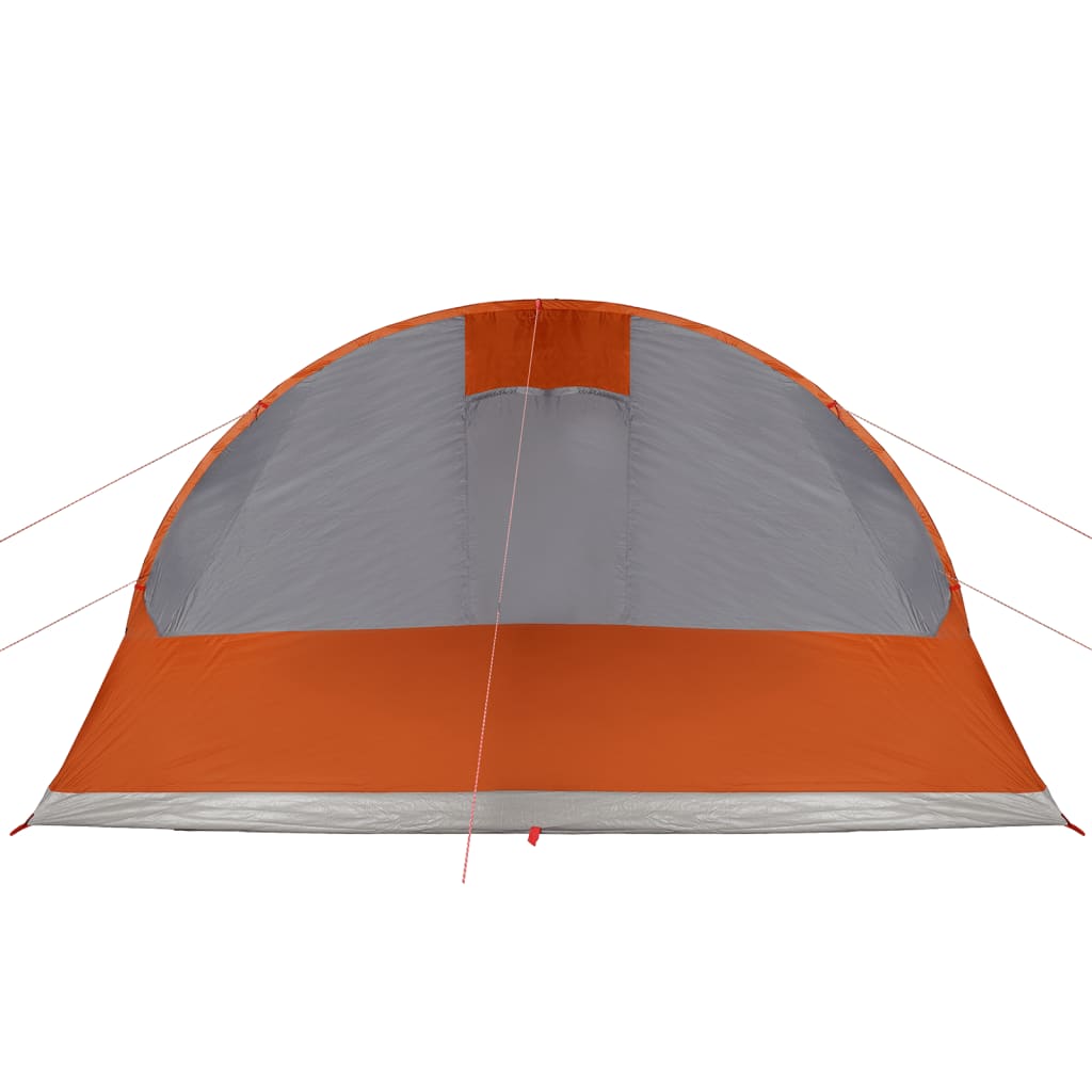 Camping Tent Tunnel 5-Person Grey and Orange Waterproof