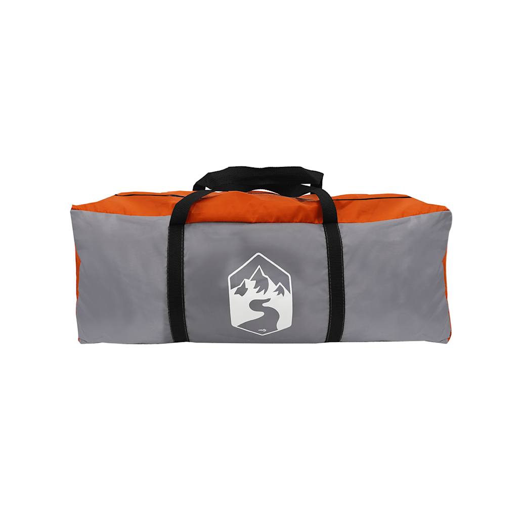 Family Tent Dome 8-Person Grey and Orange Waterproof