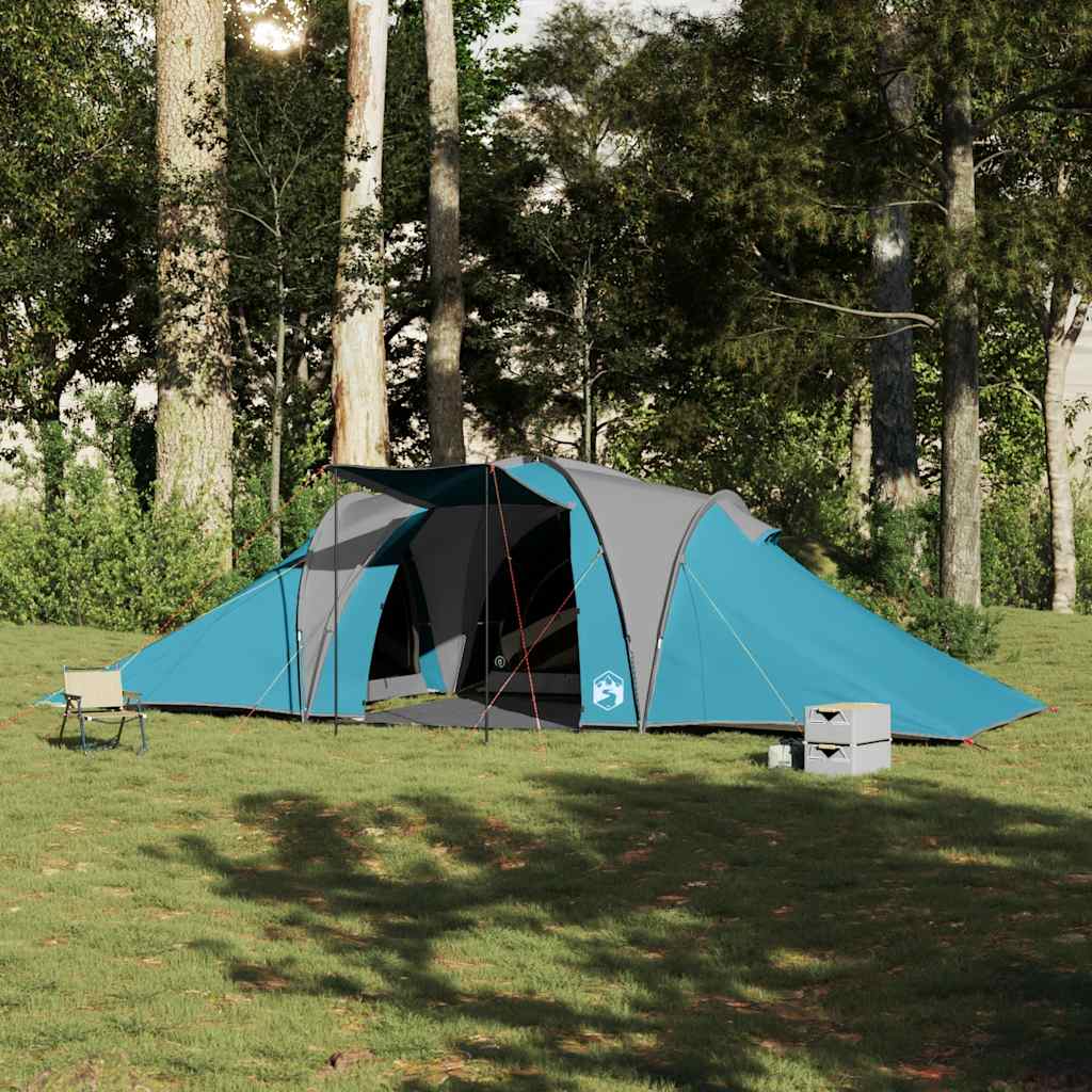 Family Tent Dome 6-Person Blue Waterproof