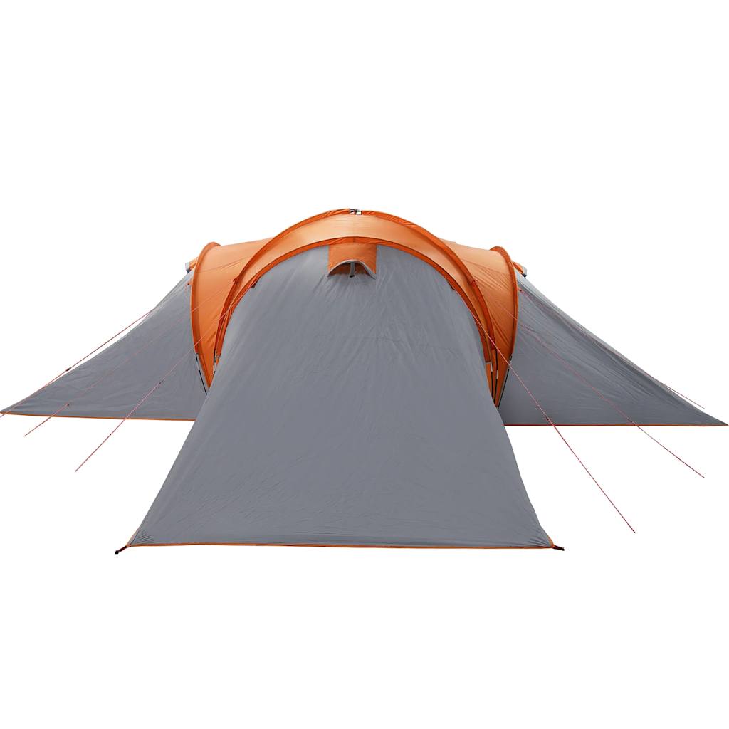 Family Tent Dome 6-Person Grey and Orange Waterproof