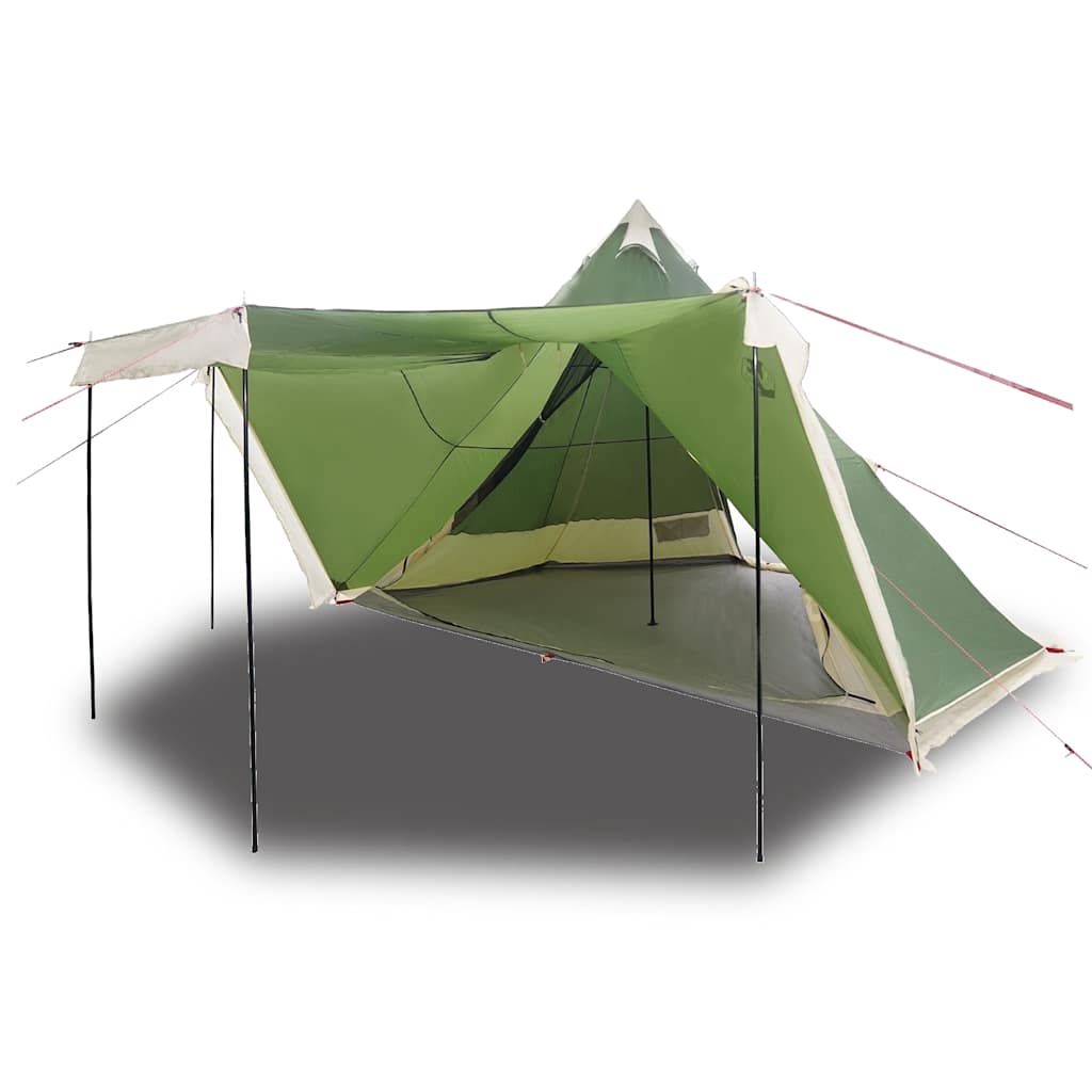 Family Tent Tipi 6-Person Green Waterproof