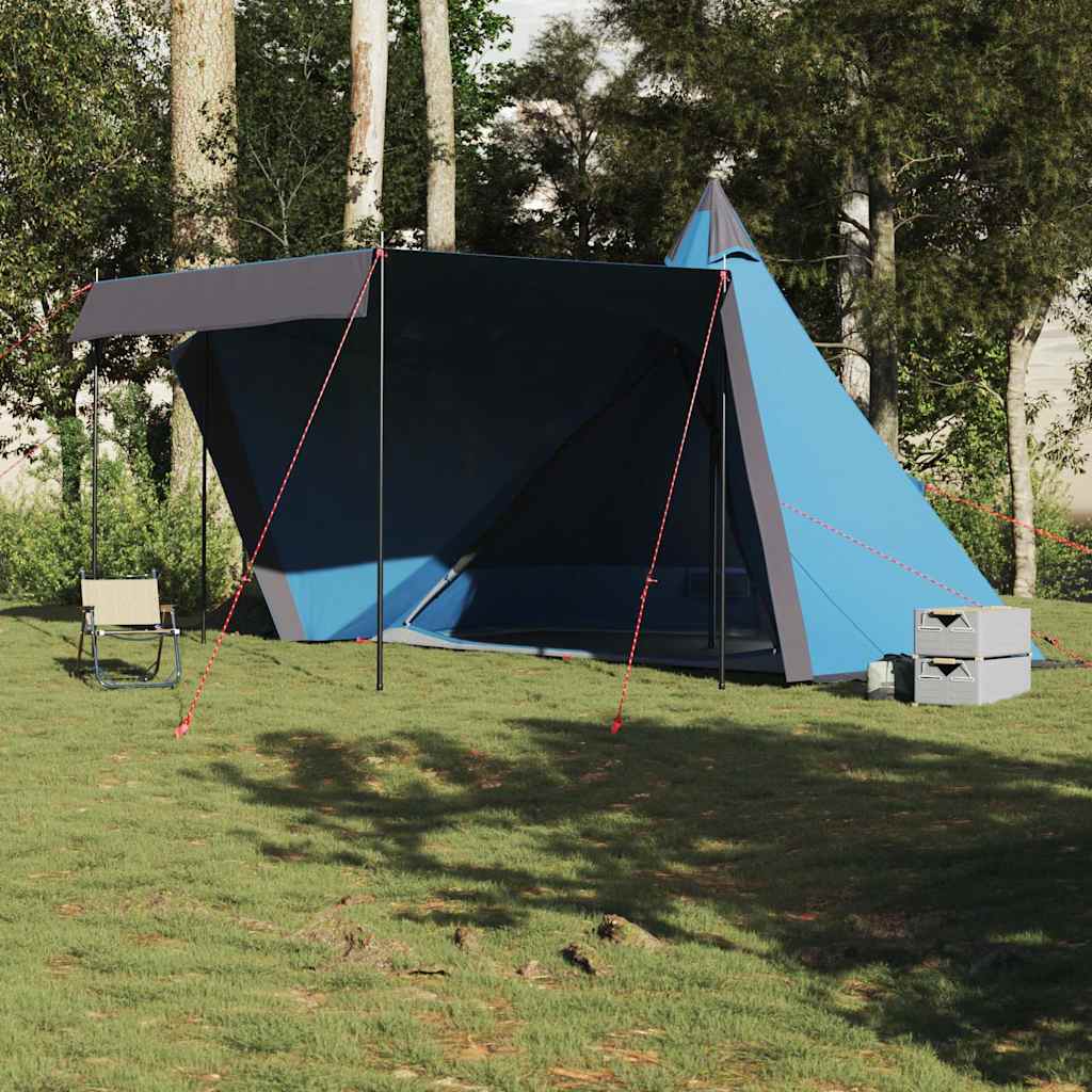 Family Tent Tipi 6-Person Blue Waterproof