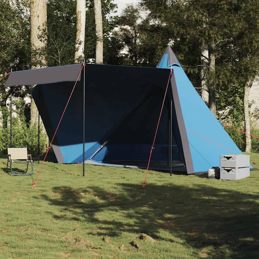 Family Tent Tipi 6-Person Blue Waterproof