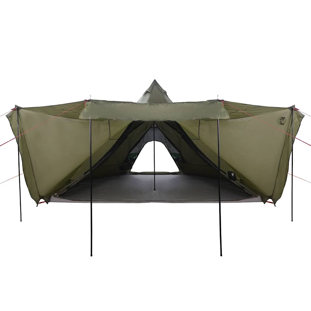 Family Tent Tipi 6-Person Olive Green Waterproof