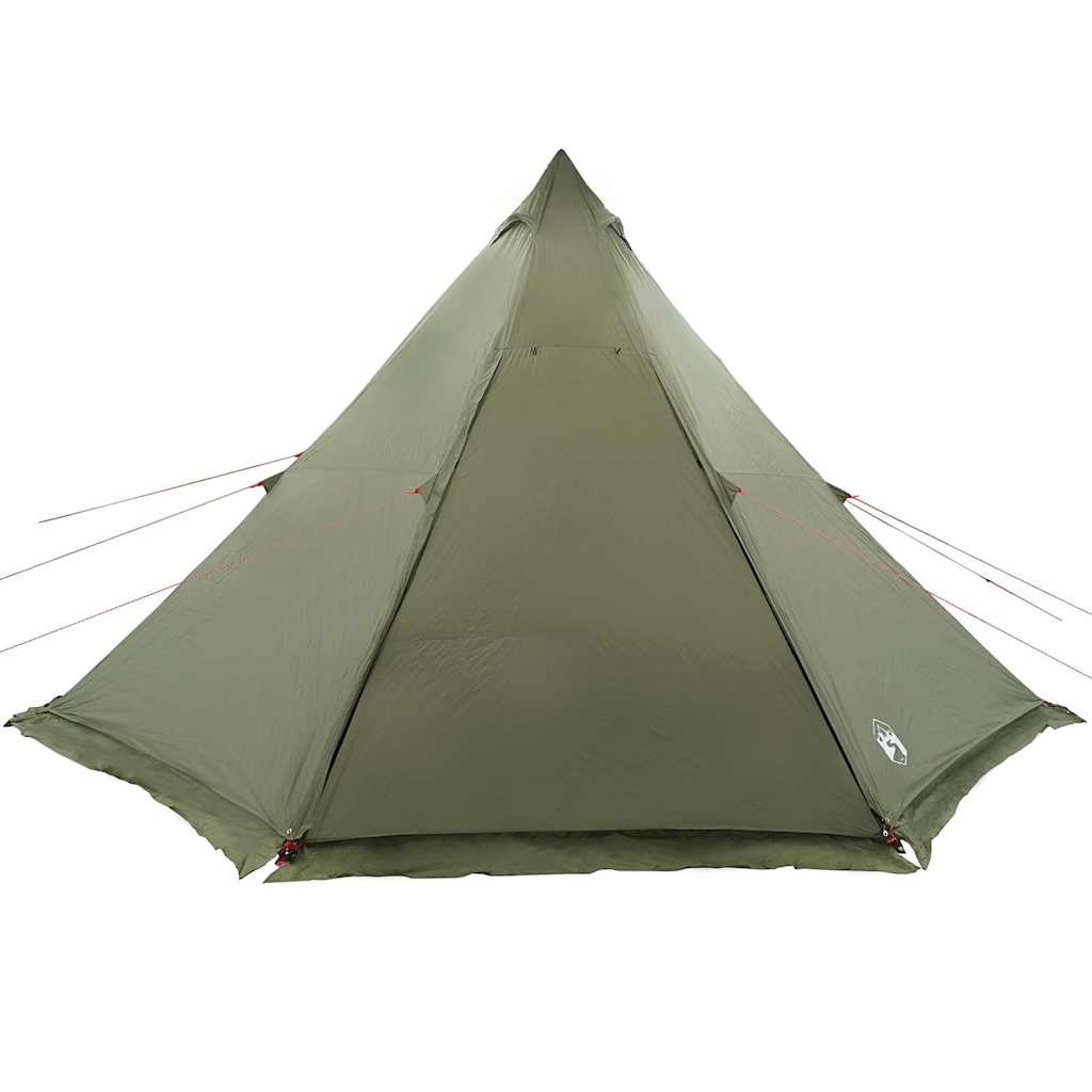 Family Tent Tipi 6-Person Olive Green Waterproof