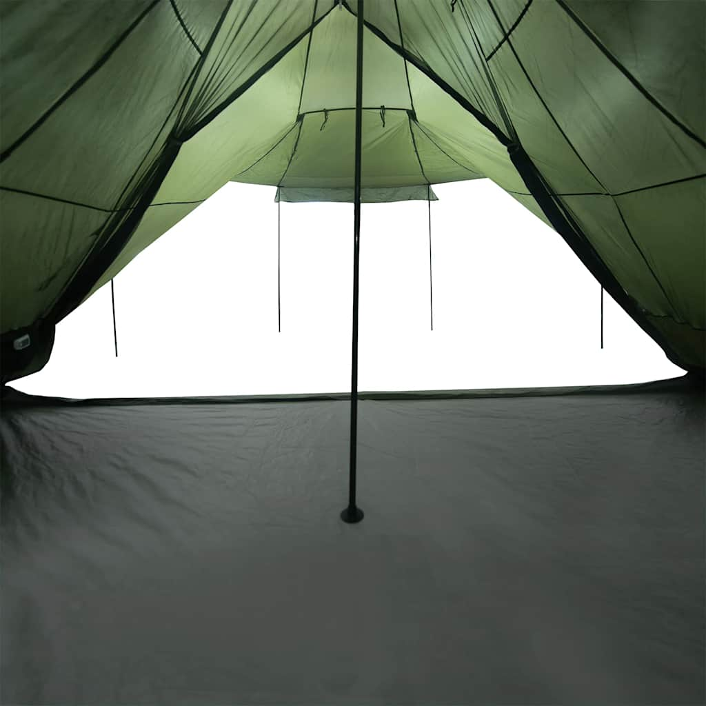 Family Tent Tipi 6-Person Olive Green Waterproof