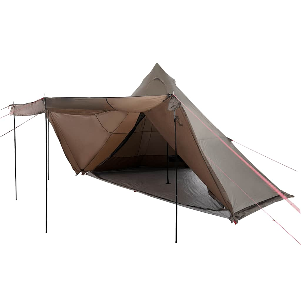 Family Tent Tipi 6-Person Brown Waterproof