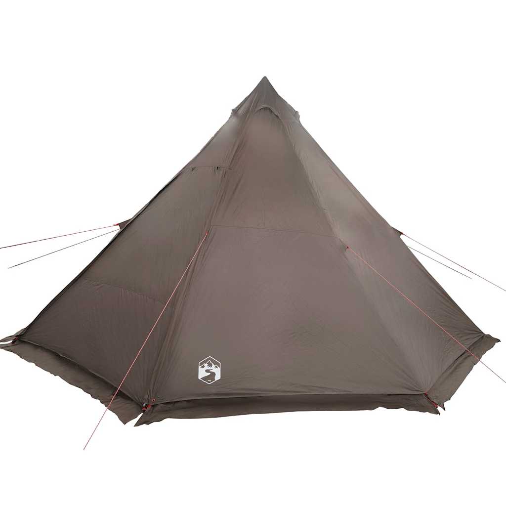 Family Tent Tipi 6-Person Brown Waterproof