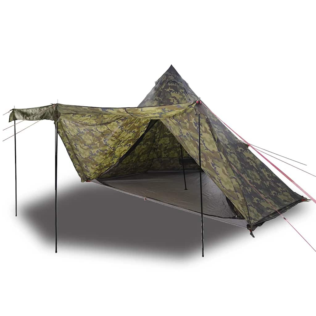 Family Tent Tipi 6-Person Camouflage Waterproof