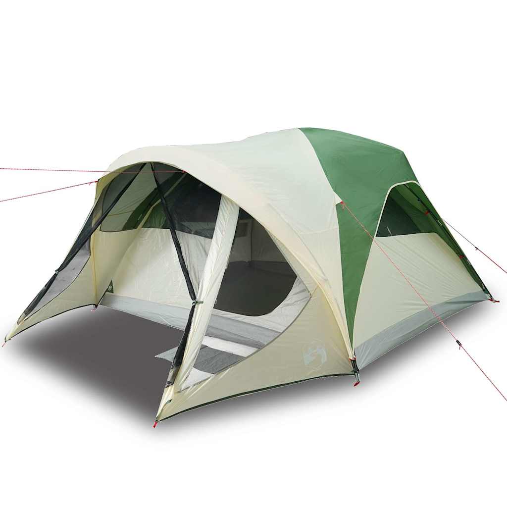 Family Tent Tunnel 6-Person Green Waterproof