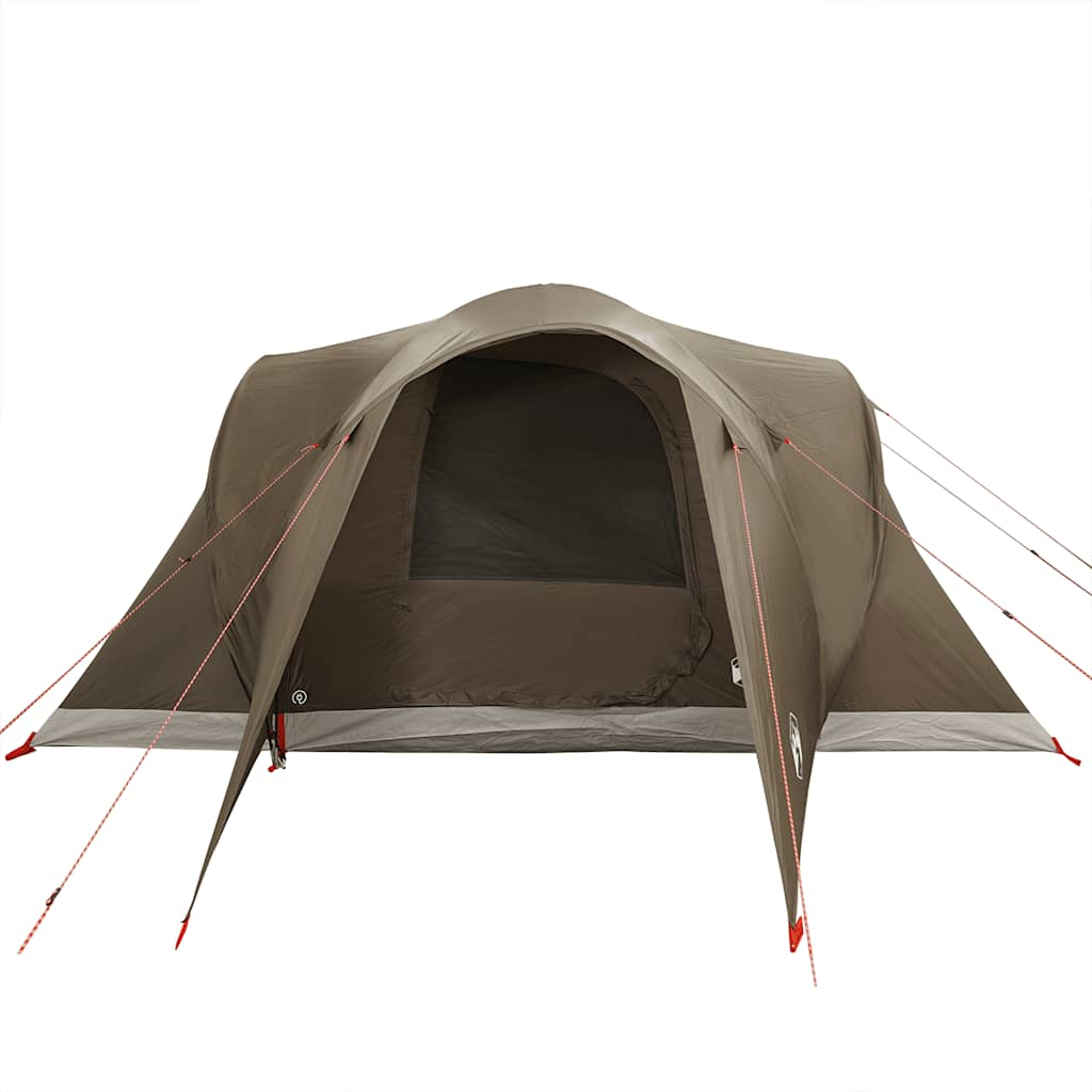 Family Tent Dome 6-Person Brown Waterproof