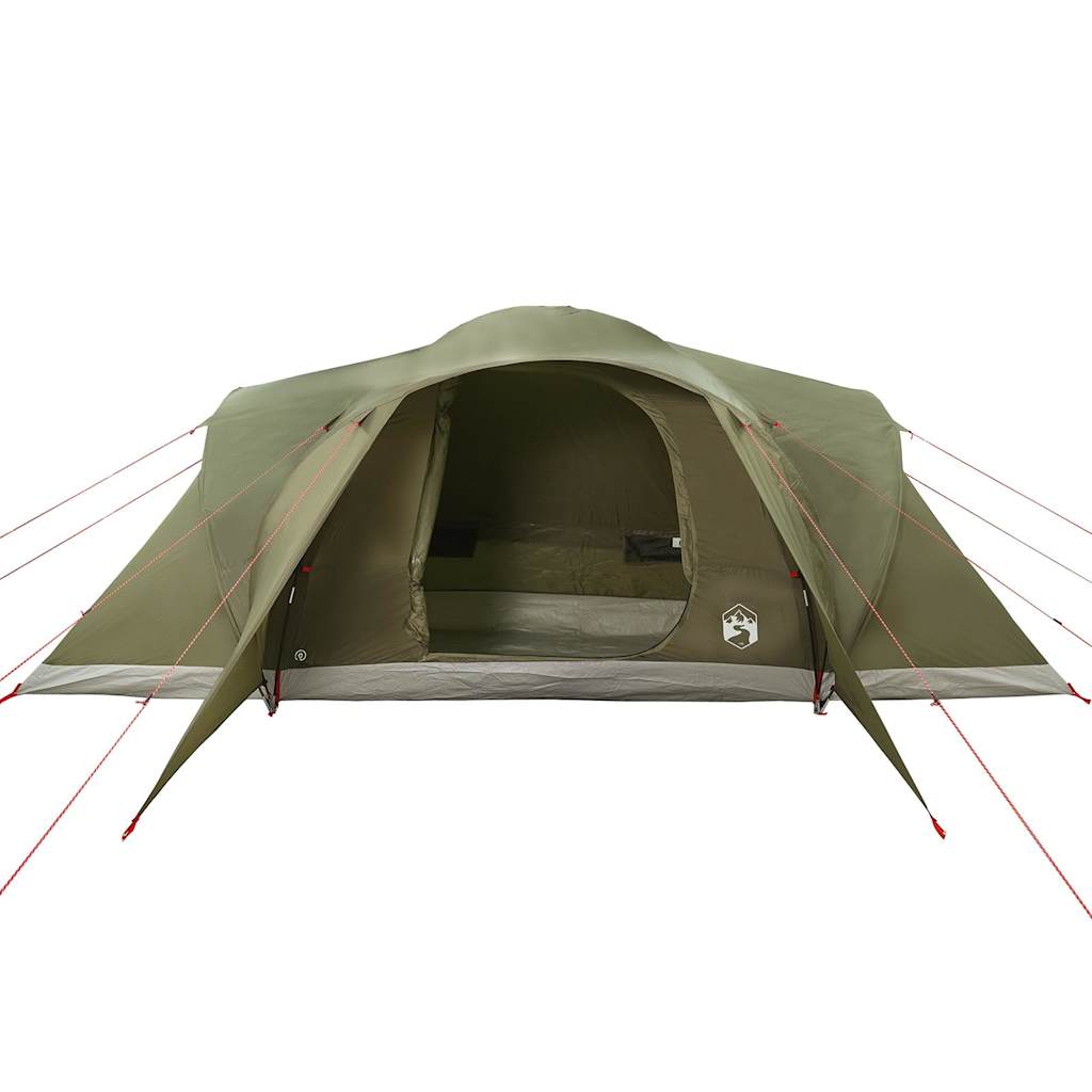 Family Tent Dome 6-Person Olive Green Waterproof