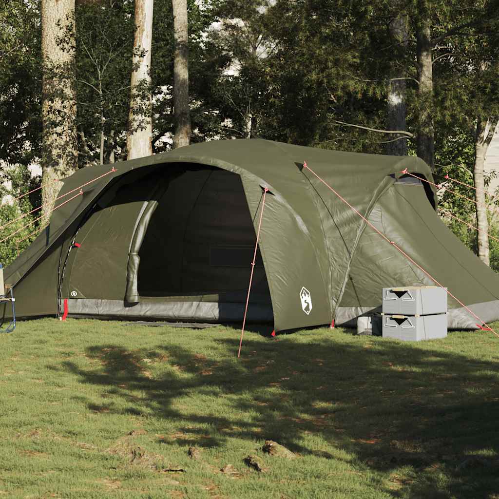 Family Tent Dome 6-Person Olive Green Waterproof