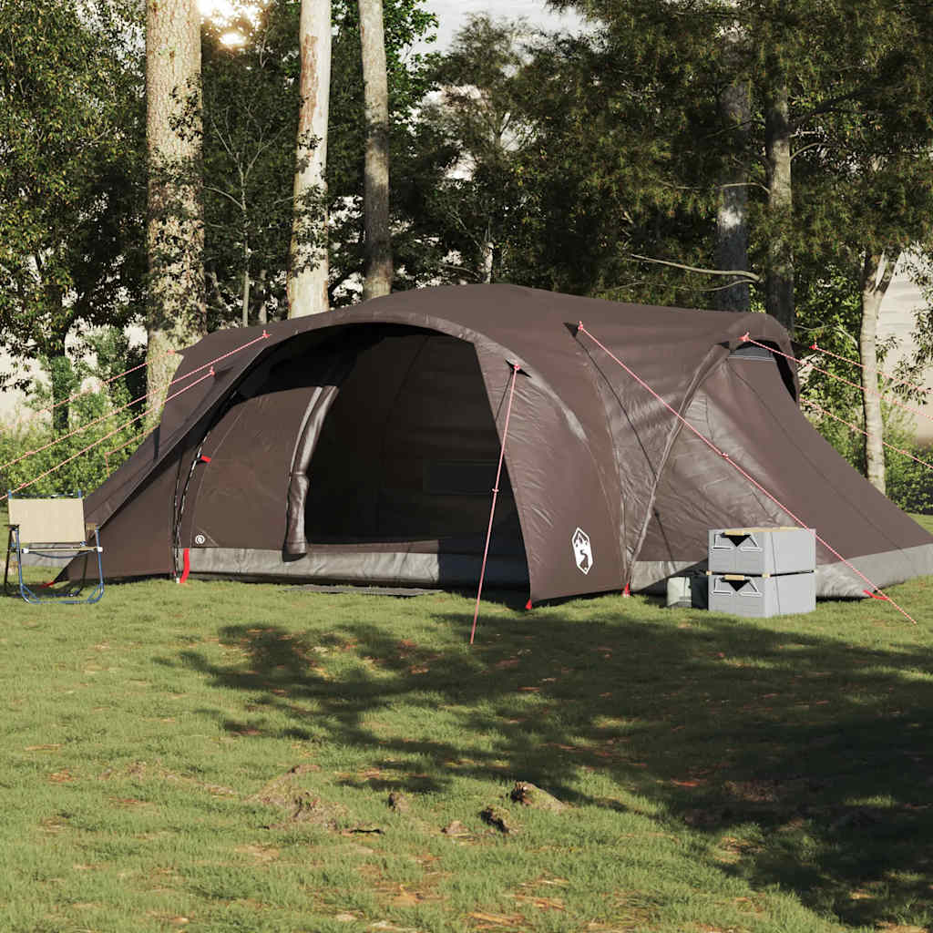 Family Tent Dome 6-Person Brown Waterproof