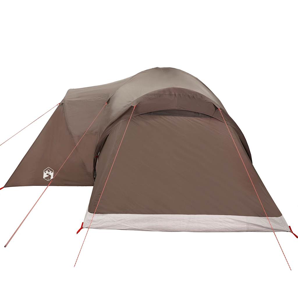 Family Tent Dome 6-Person Brown Waterproof