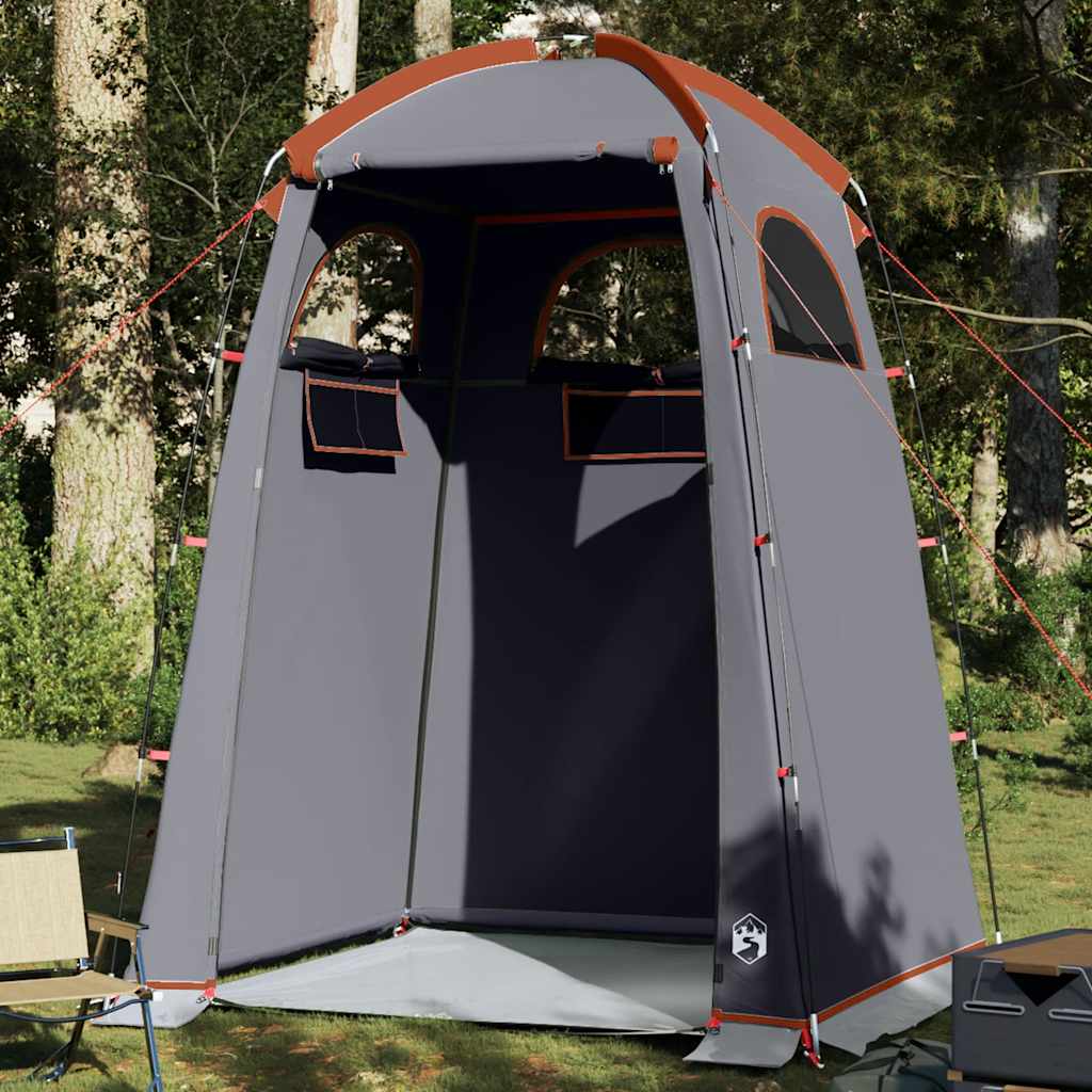 Shower Tent Grey and Orange Waterproof