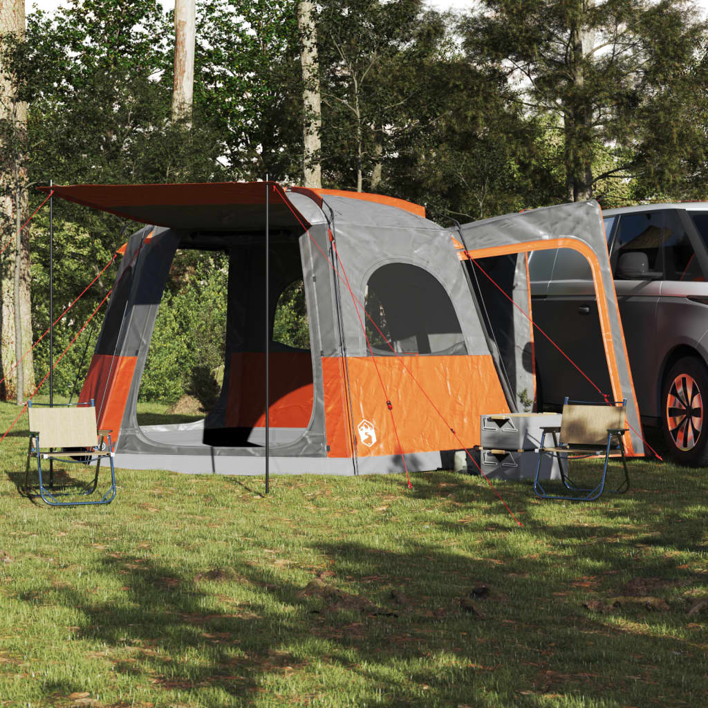 Car Tent 4-Person Grey and Orange Waterproof