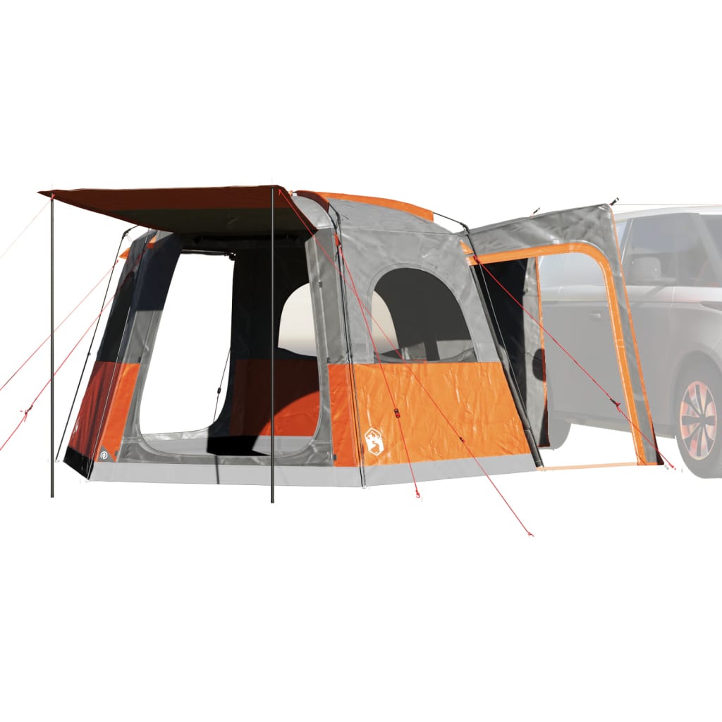 Car Tent 4-Person Grey and Orange Waterproof