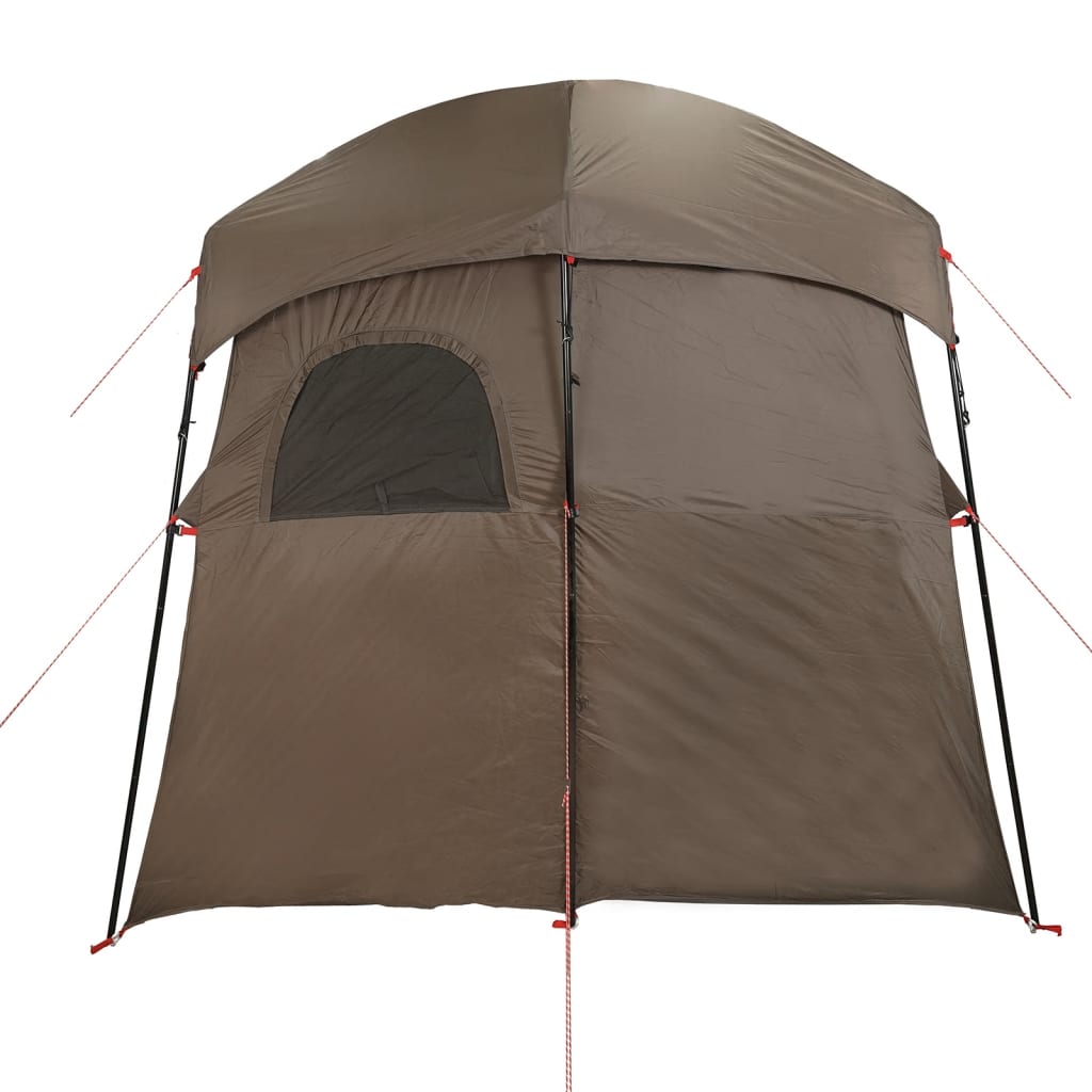 Shower Tent 2-Person Brown Waterproof