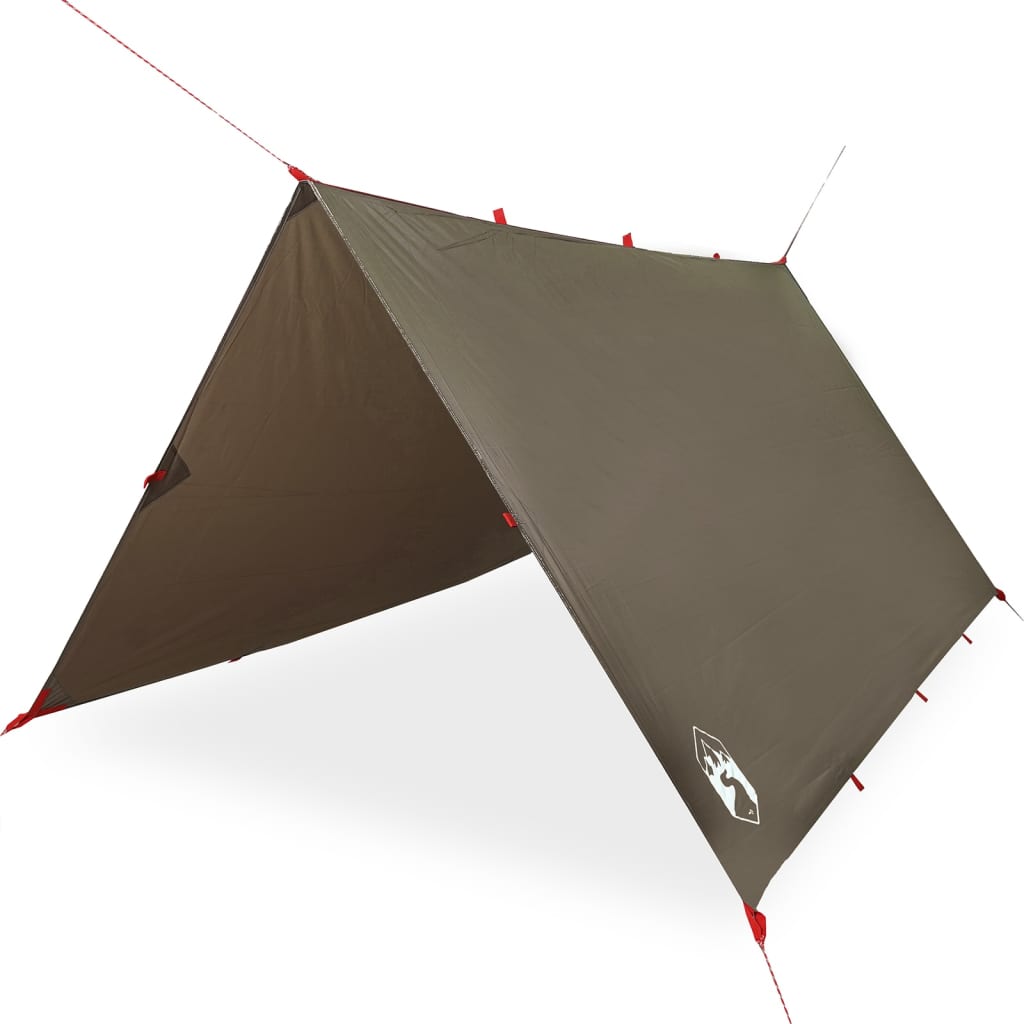 Camping Tarp Brown 306x306 cm Waterproof