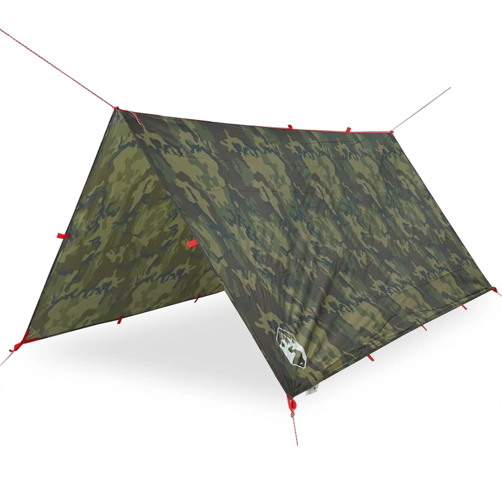 Camping Tarp Camouflage 366x306 cm Waterproof