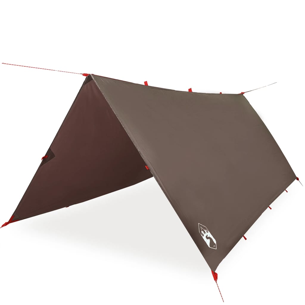 Camping Tarp Brown 406x306 cm Waterproof