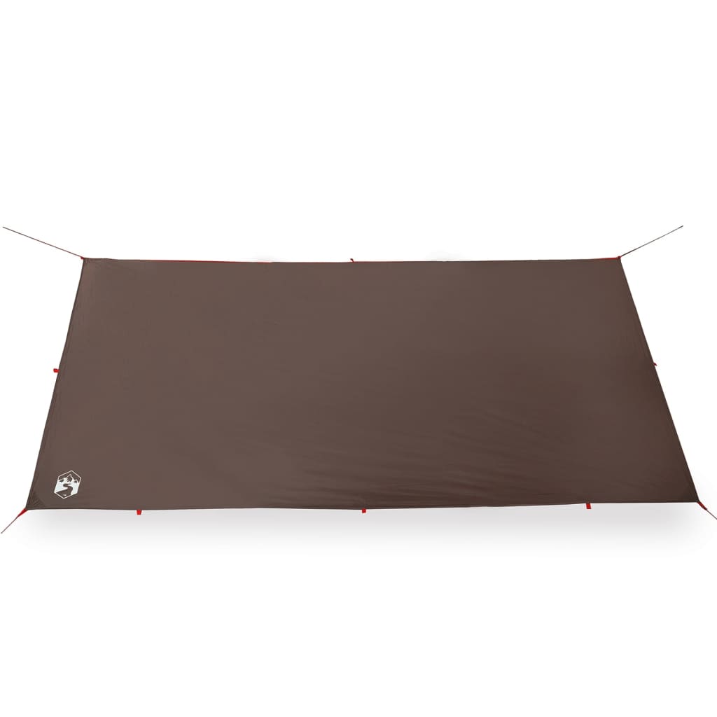 Camping Tarp Brown 406x306 cm Waterproof