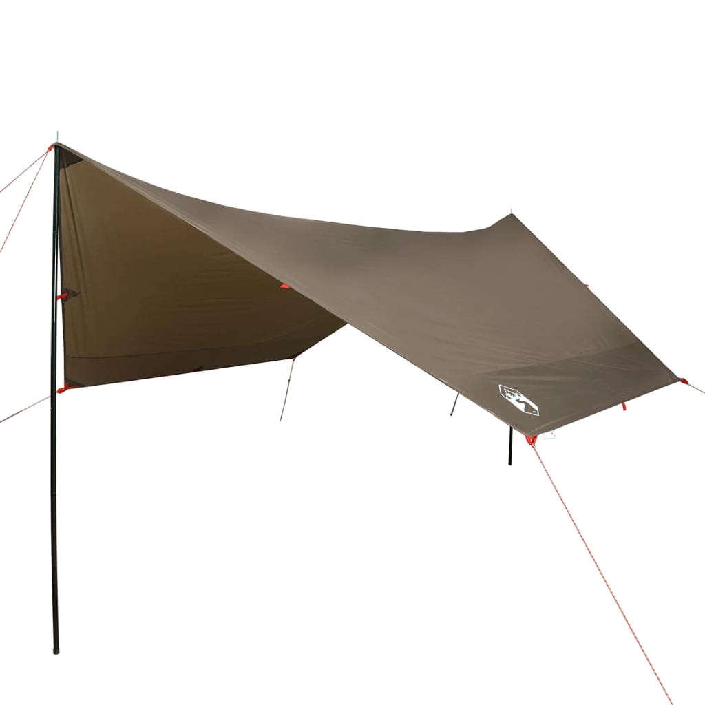 Camping Tarp Brown 438x376x212 cm Waterproof