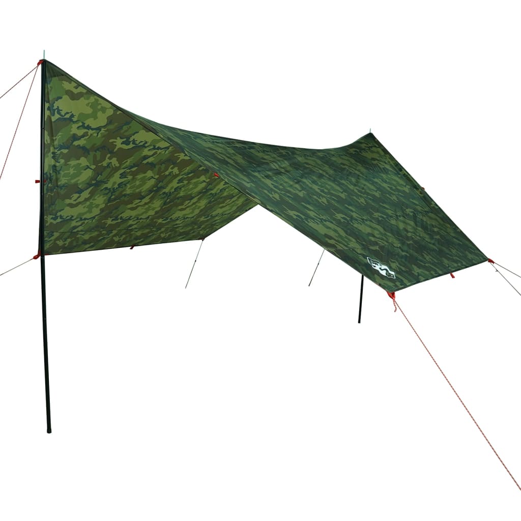 Camping Tarp Camouflage 462x306x211 cm Waterproof