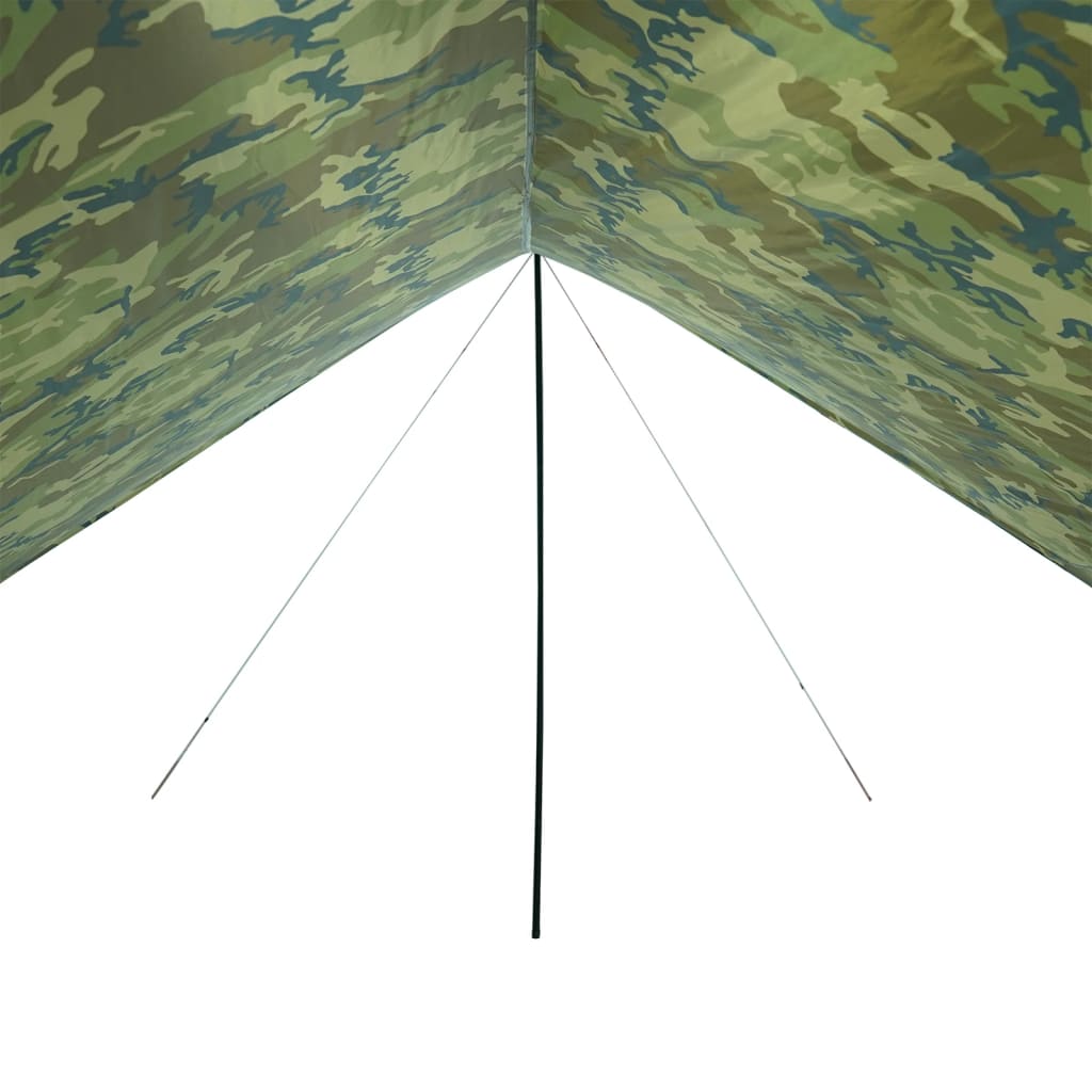 Camping Tarp Camouflage 462x306x211 cm Waterproof