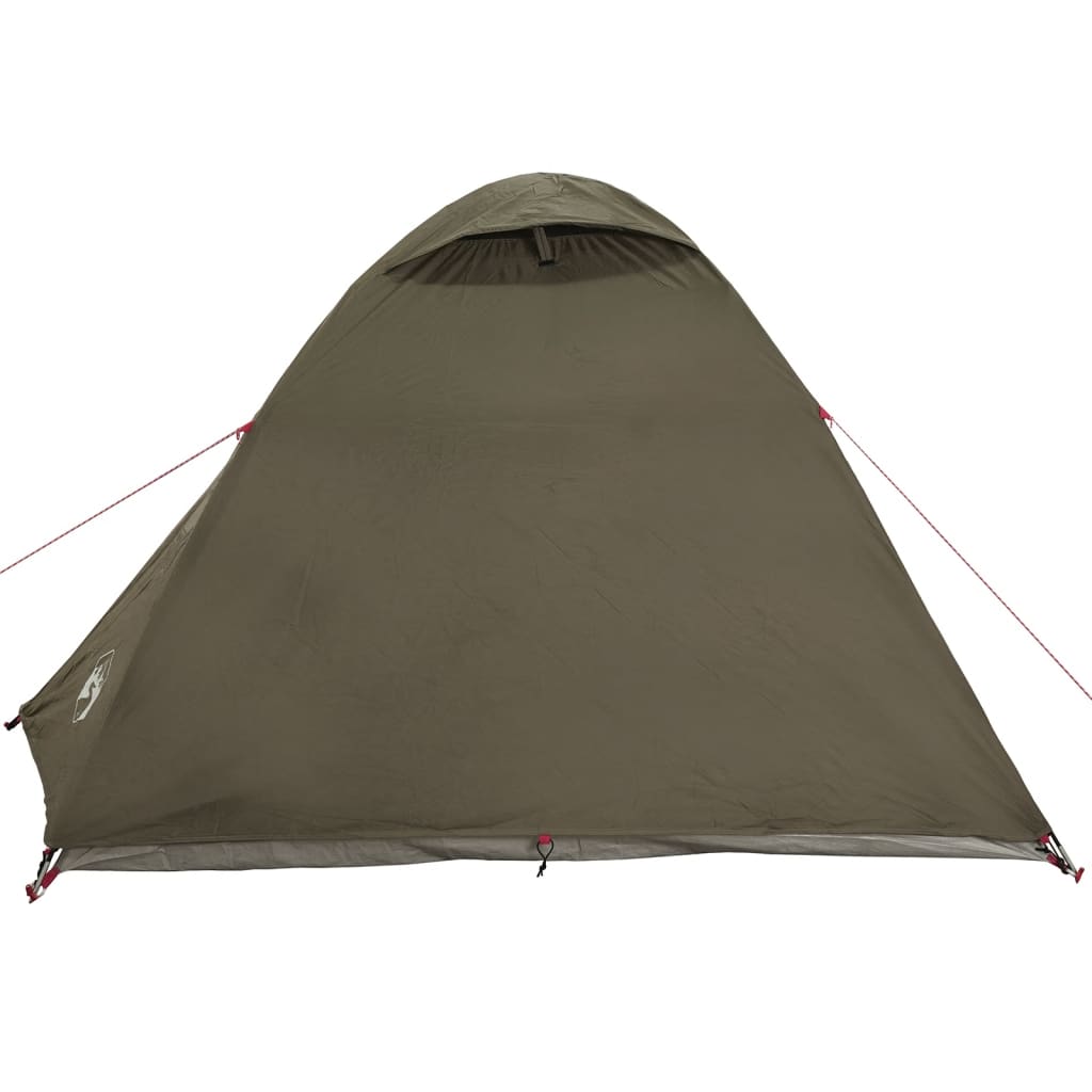 Camping Tent Dome 4-Person Brown Waterproof