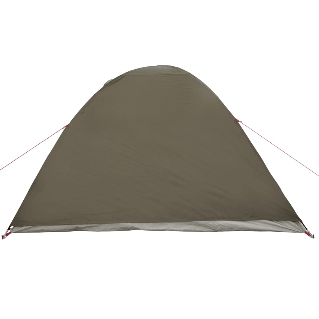 Camping Tent Dome 4-Person Brown Waterproof