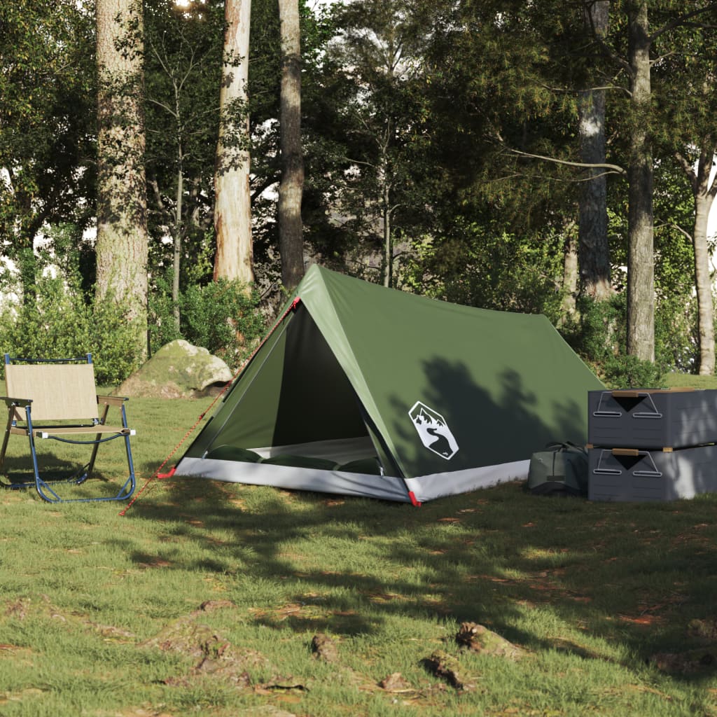 Camping Tent 2-Person Olive Green Waterproof