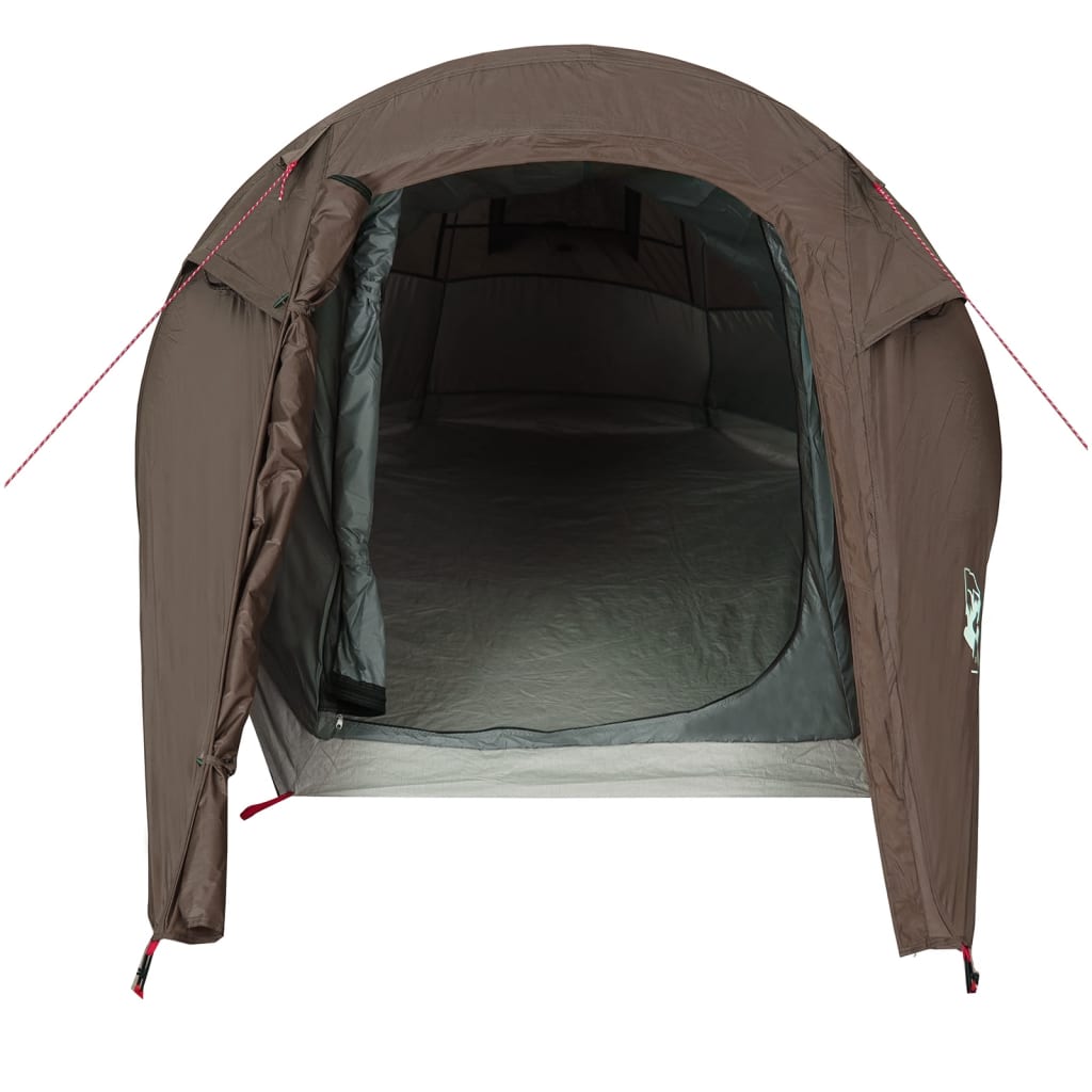 Camping Tent Tunnel 3-Person Brown Waterproof