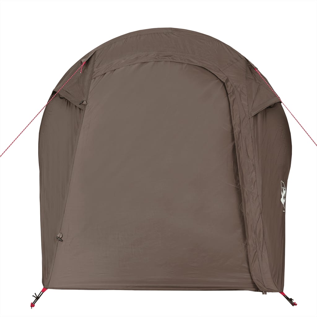 Camping Tent Tunnel 2-Person Brown Waterproof