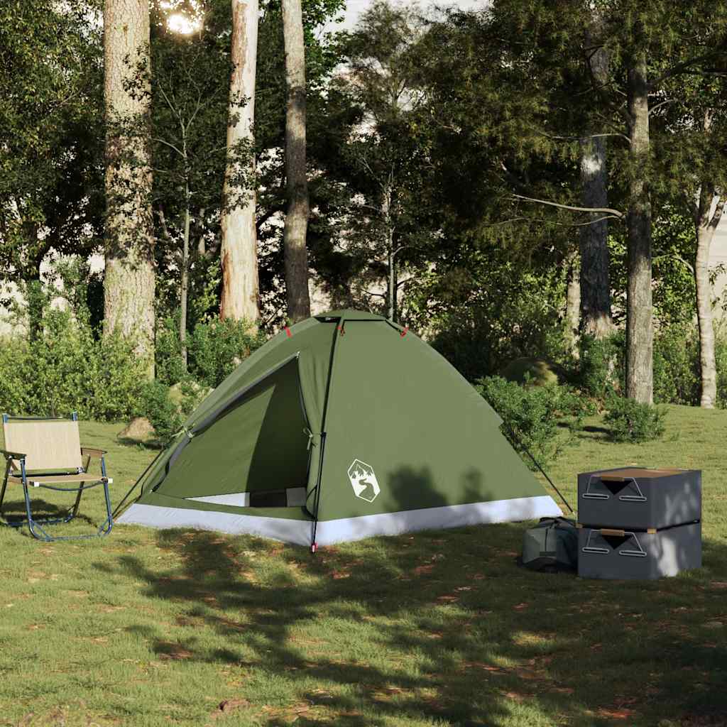 Camping Tent Dome 2-Person Olive Green Waterproof