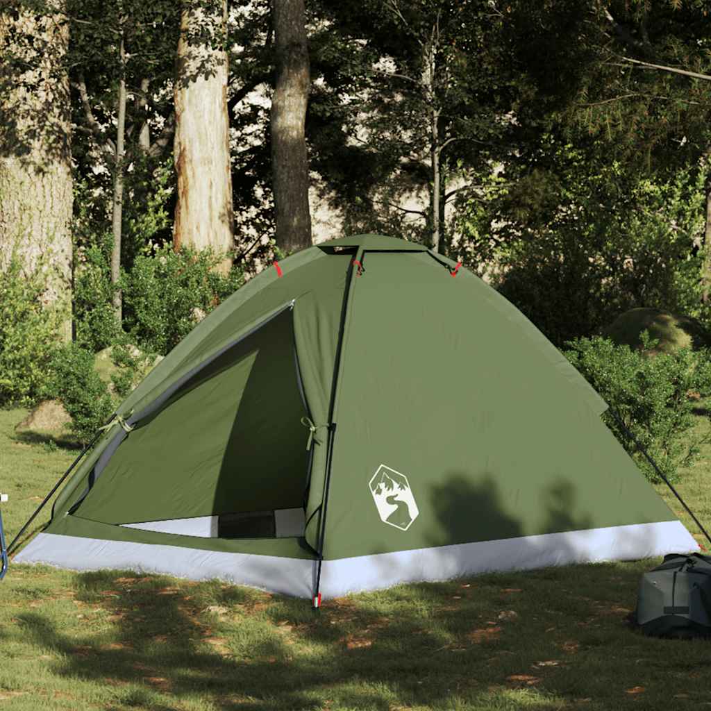 Camping Tent Dome 2-Person Olive Green Waterproof