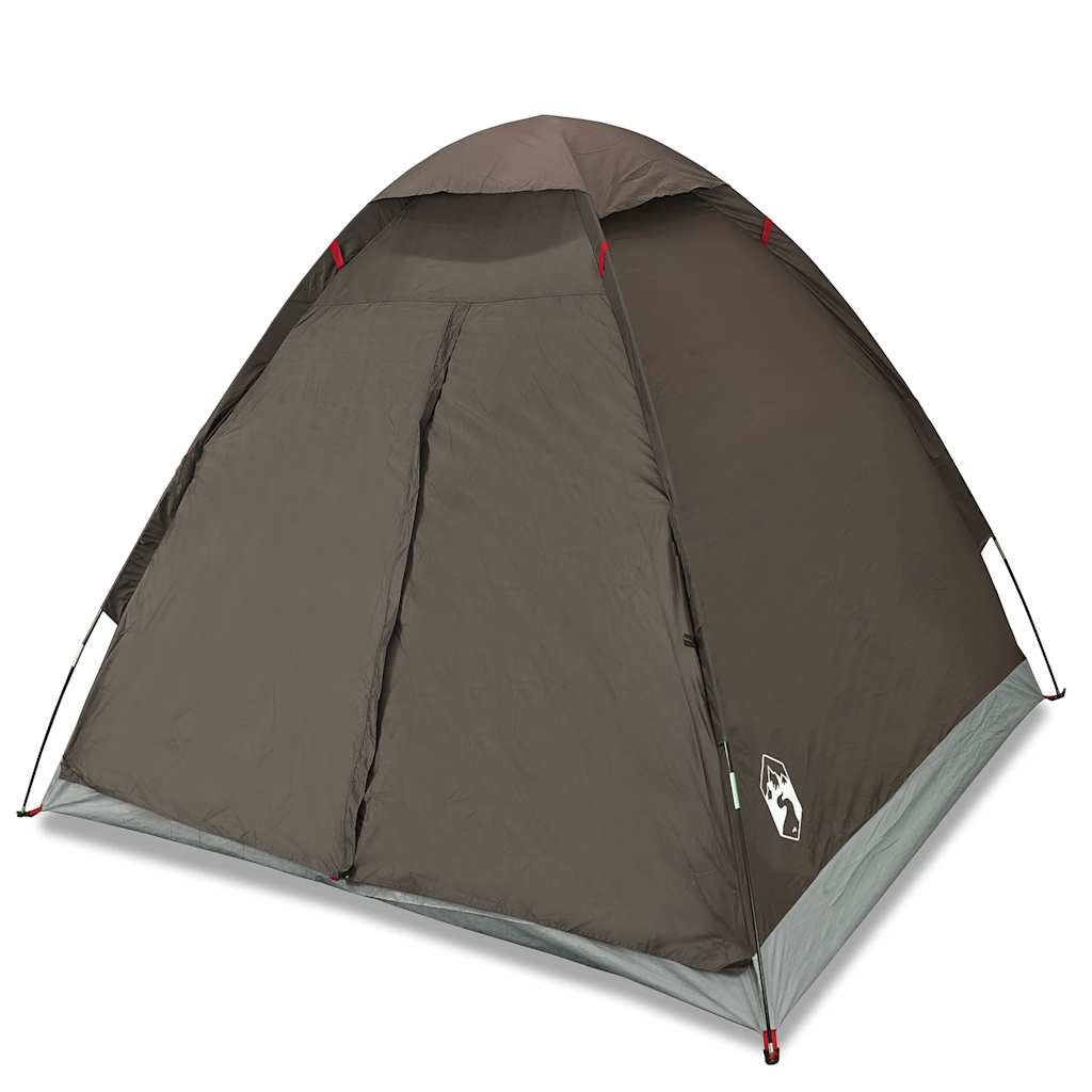 Camping Tent Dome 2-Person Brown Waterproof