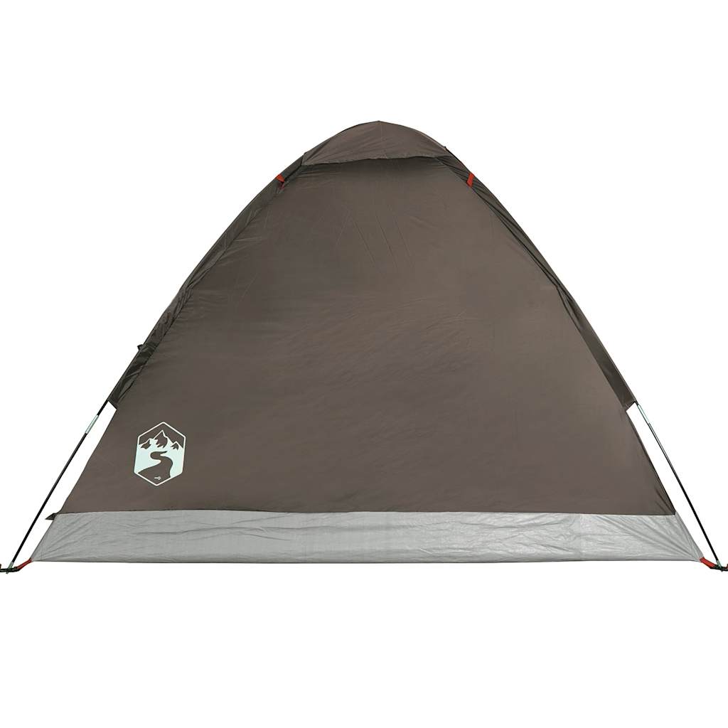 Camping Tent Dome 2-Person Brown Waterproof