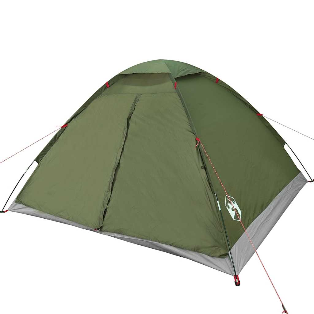 Camping Tent Dome 4-Person Olive Green Waterproof