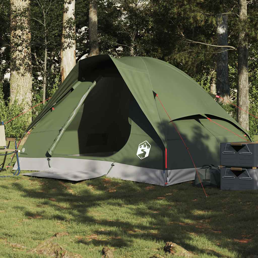 Camping Tent Dome 2-Person Olive Green Waterproof