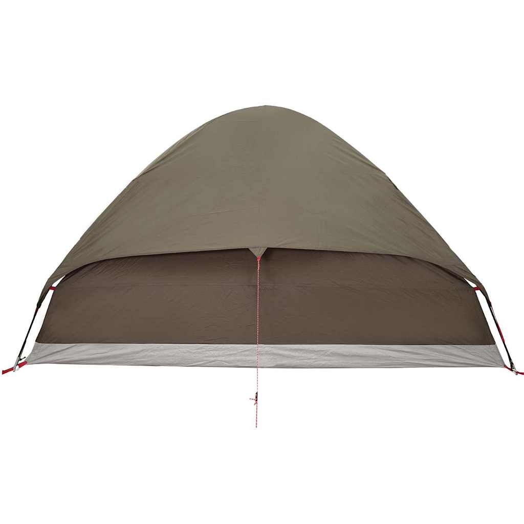 Camping Tent Dome 4-Person Brown Waterproof