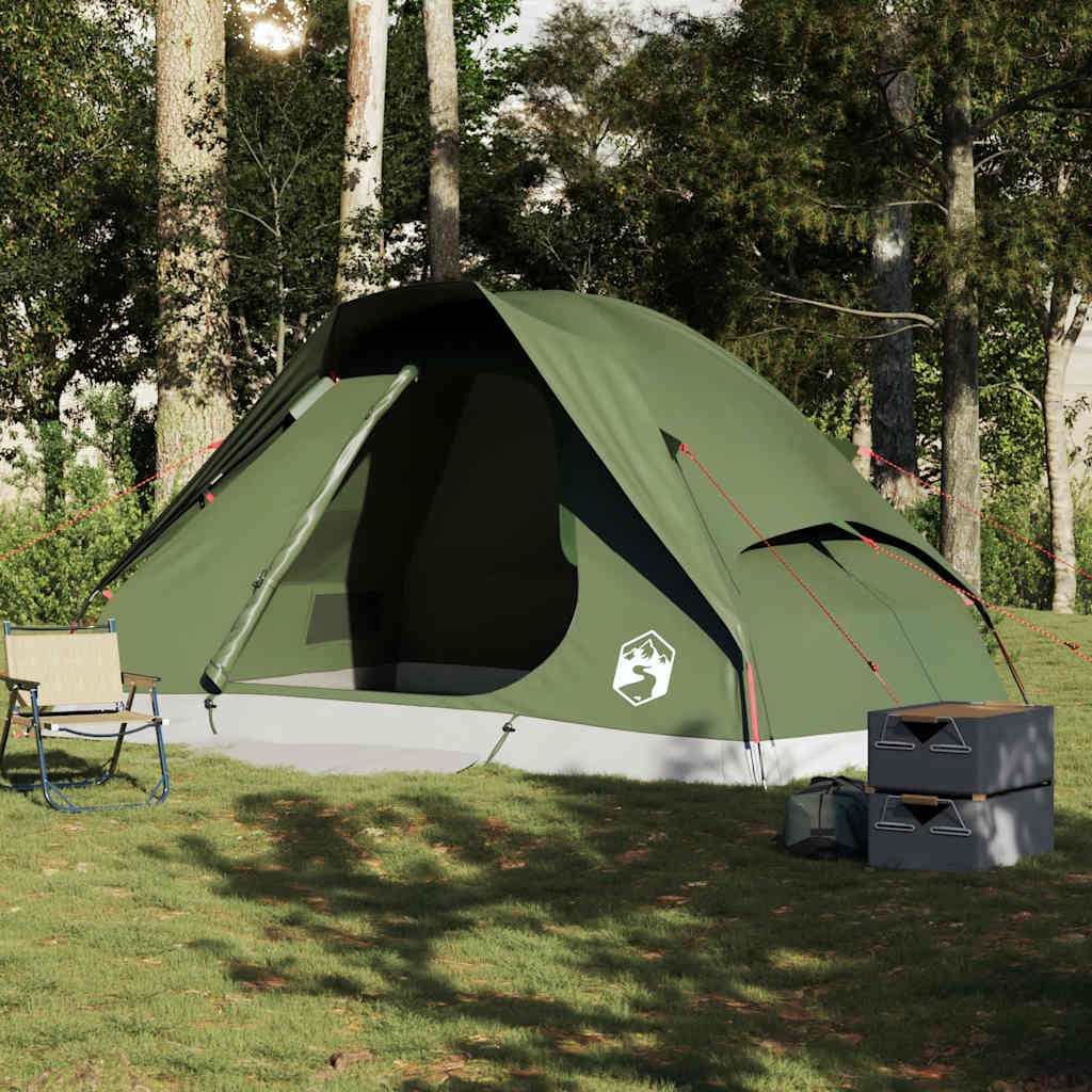 Family Tent Dome 6-Person Olive Green Waterproof