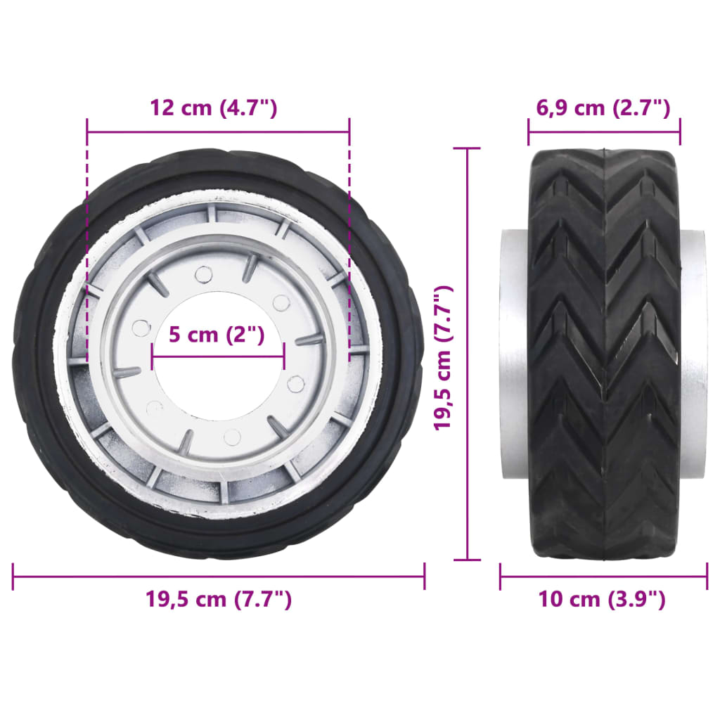 Wheel for Jockey Wheel Ø19.5x10 cm Aluminium and Rubber