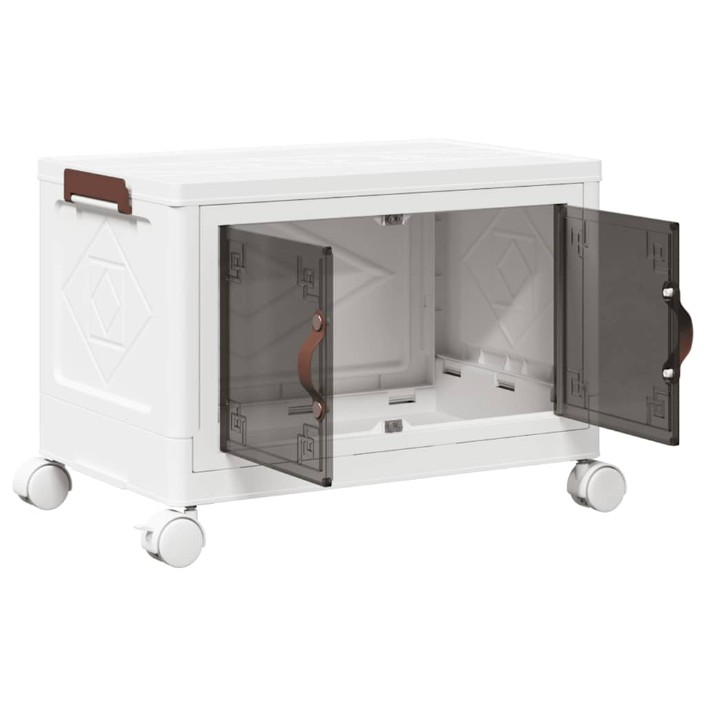 Stackable Storage Box with Wheels 28 L 48x29.5x33 cm