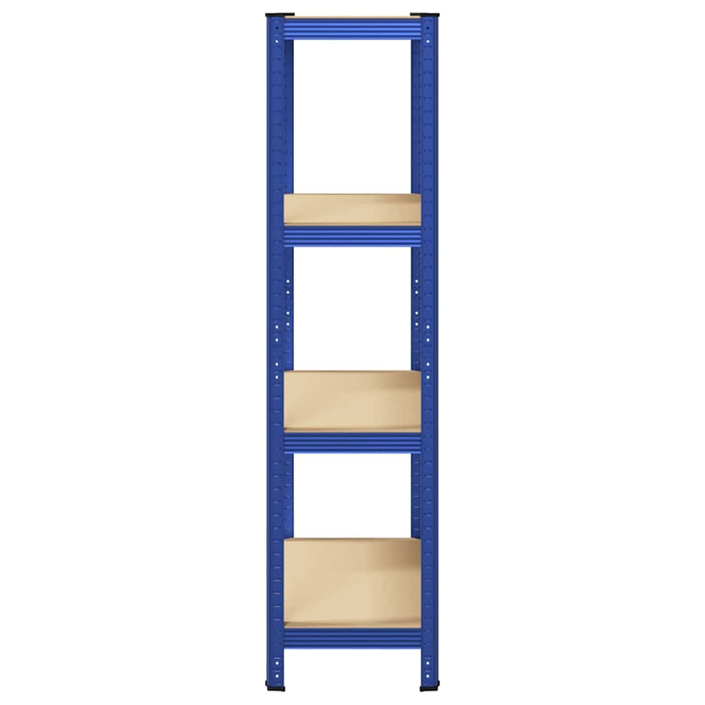 4-Layer Storage Shelf Blue Steel&Engineered Wood