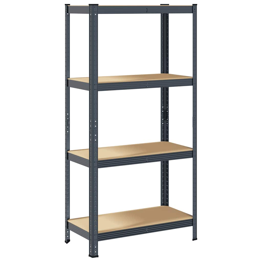 4-Layer Storage Shelf Anthracite Steel&Engineered Wood